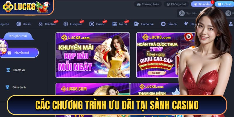 Điểm qua các chương trình ưu đãi có tại sảnh casino